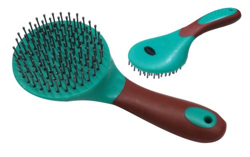 72F9153: Showman® Soft touch mane and tail brush with grip dots Comb Showman