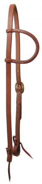7402: Showman™ oiled harness leather single buckle one ear headstall Primary Showman