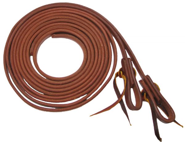 7411: Showman™ 3/4" X 8' long oiled harness leather split reins Reins Showman