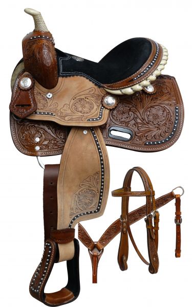 765510: 10" Double T Pony saddle set Youth Saddle Double T