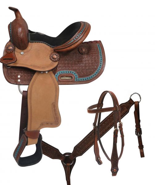786910: 10" Double T Youth/Pony saddle set Youth Saddle Double T