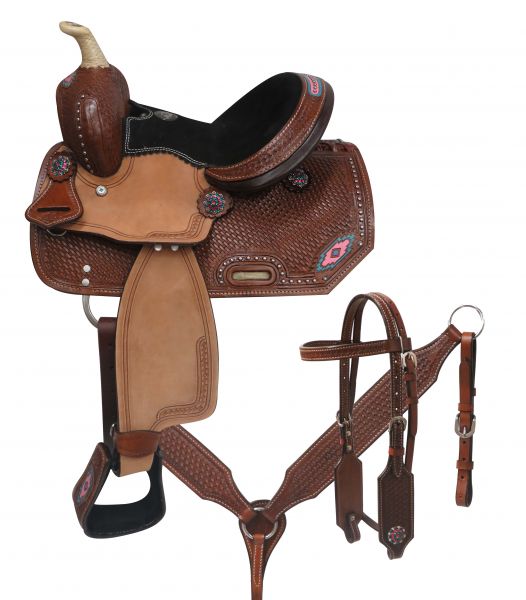 787110: 10" Double T Youth/Pony saddle set Youth Saddle Double T