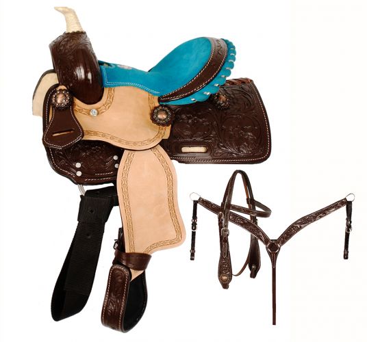 787310: 10" Double T Pony Saddle Set Youth Saddle Double T