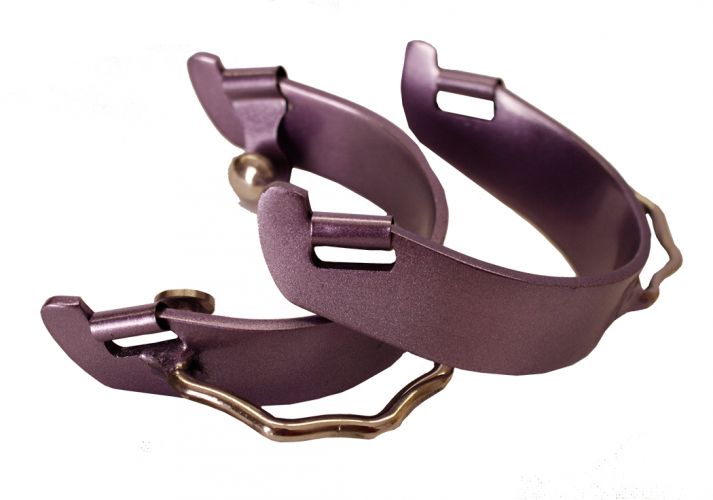 8081: Showman® Color coated aluminum bumper spurs Western Spurs Showman