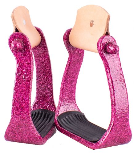 8085: Showman® Glitter Epoxy aluminum stirrups Stirrups Showman