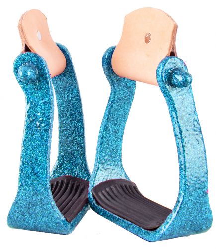 8085: Showman® Glitter Epoxy aluminum stirrups Stirrups Showman