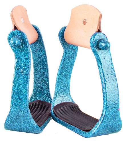 8085: Showman® Glitter Epoxy aluminum stirrups Stirrups Showman   