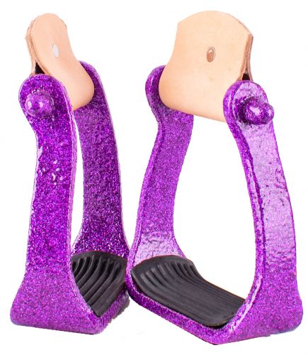 8085: Showman® Glitter Epoxy aluminum stirrups Stirrups Showman