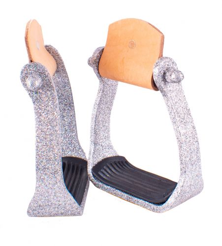 8085: Showman® Glitter Epoxy aluminum stirrups Stirrups Showman