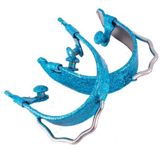 8086: Showman® Glittered Epoxy aluminum bumper spurs Western Spurs Showman
