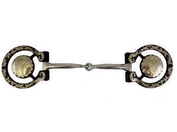 8102: Showman ® 5-1/4" Brown Steel Concho Bit with Snaffle Mouth Bits Showman