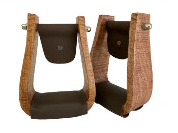 8103: Showman ® Wooden stirrup with leather foot pad Primary Showman