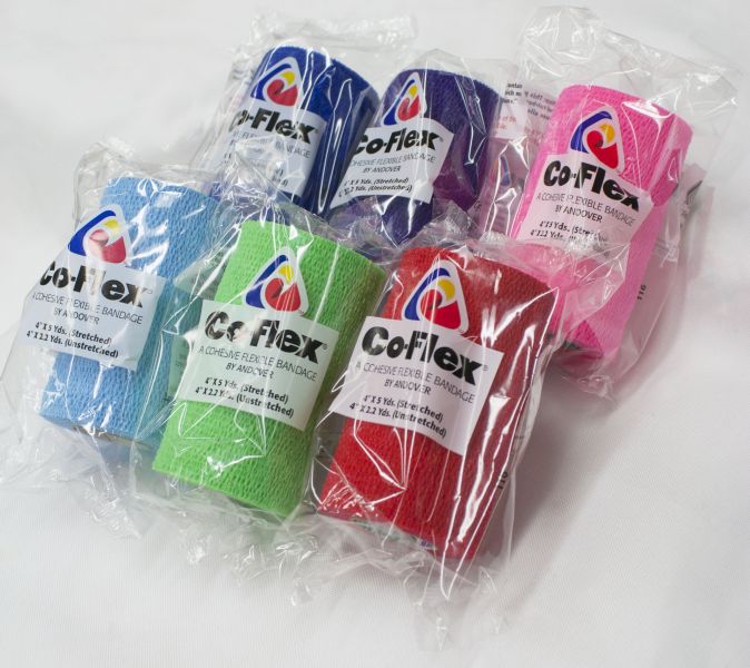 8150: 4" Coflex bandage 18 rolls per case Primary Showman Saddles and Tack