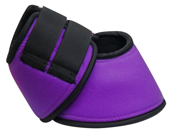90109: Showman ® No turn neoprene bell boots with double Velcro closure Bell Boot Showman Large Purple