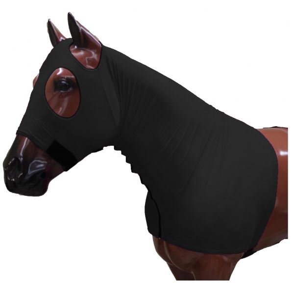 96-0128: Showman ® Form fitting, breathable Lycra® hood with zipper neck Hood Showman