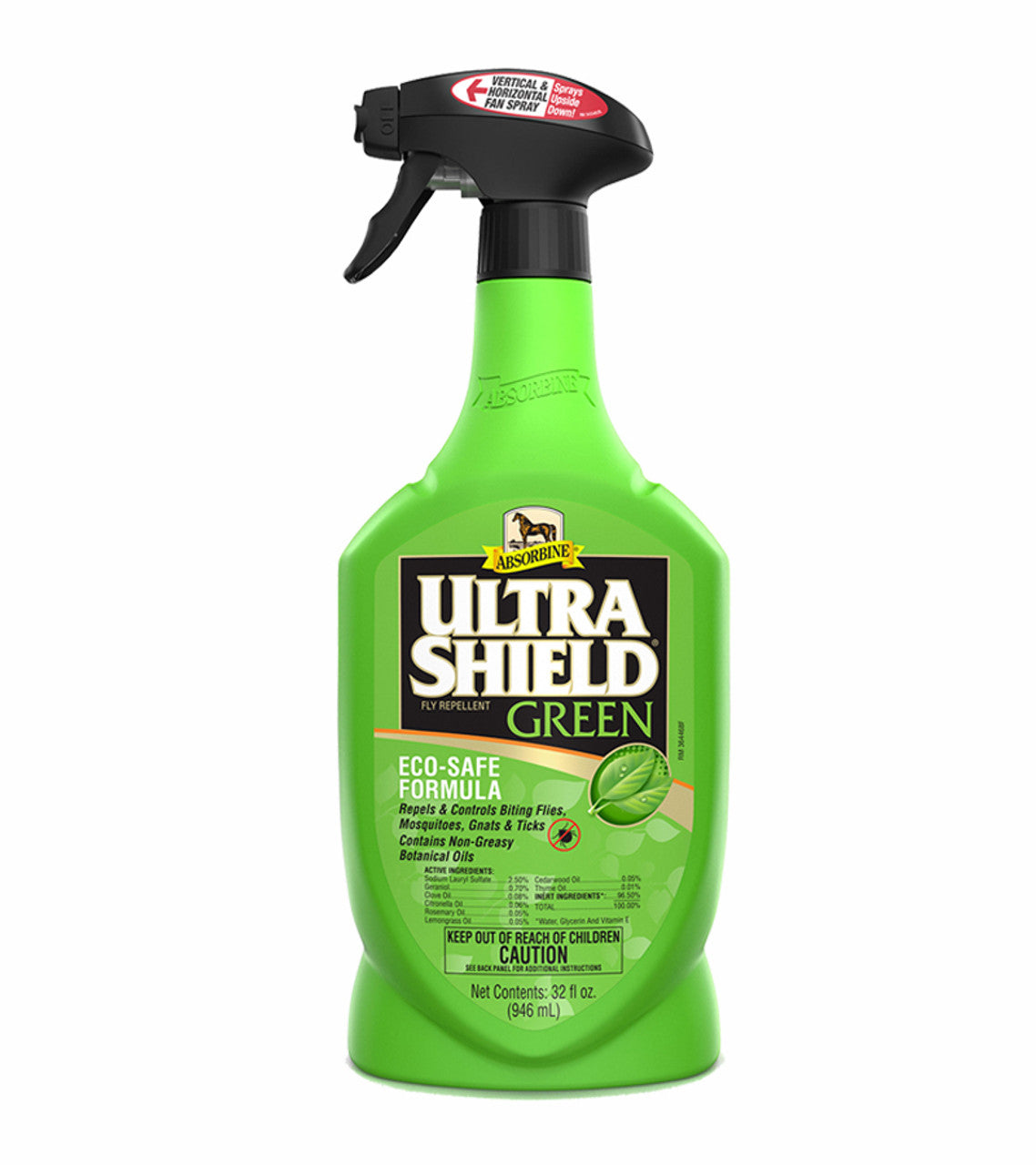 Absorbine® UltraShield® Green Natural Fly Repellent Spray 32 oz.-TexanSaddles.com