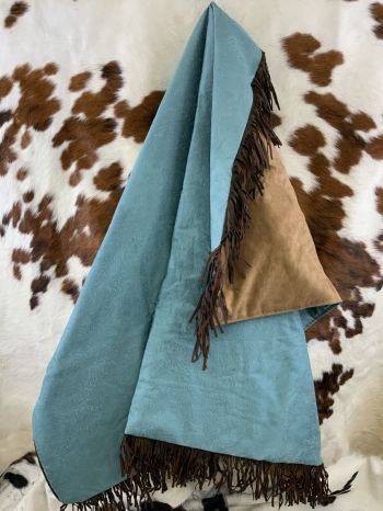 BA9086-TH: Two Tone Western Design Throw Blanket w/ Fringe, this throw is completely reversible fe Primary Showman Saddles and Tack