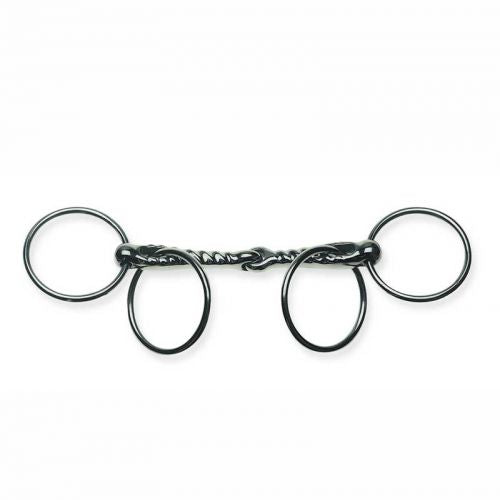 BE0013170000514: Metalab 5 1/4" Stainless Steel Scourier Loose Ring Snaffle Bit Bits Showman Saddles and Tack