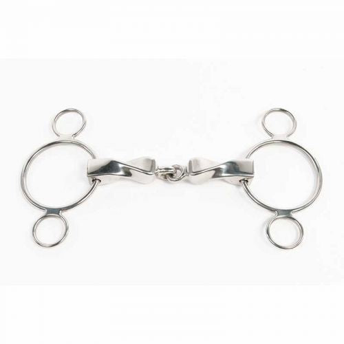 BE013P030000534: Metalab 5 3/4" Stainless Steel Thick Twisted Single Joint Continental Gag Bit Bits Showman Saddles and Tack