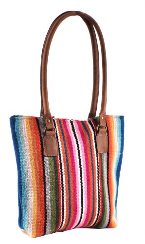 BG-02: Genuine Leather 100% Wool Serape Saddle Blanket Handbag Primary Showman Saddles and Tack