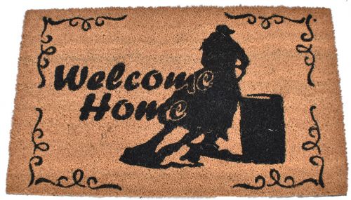 Barrel Racer Welcome Home Design Outdoor Door Mat Default Shiloh