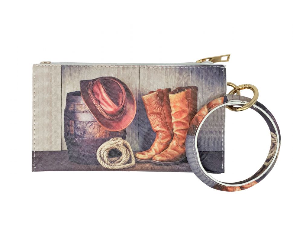 Barrel and Boots Printed Wristlet Default Shiloh