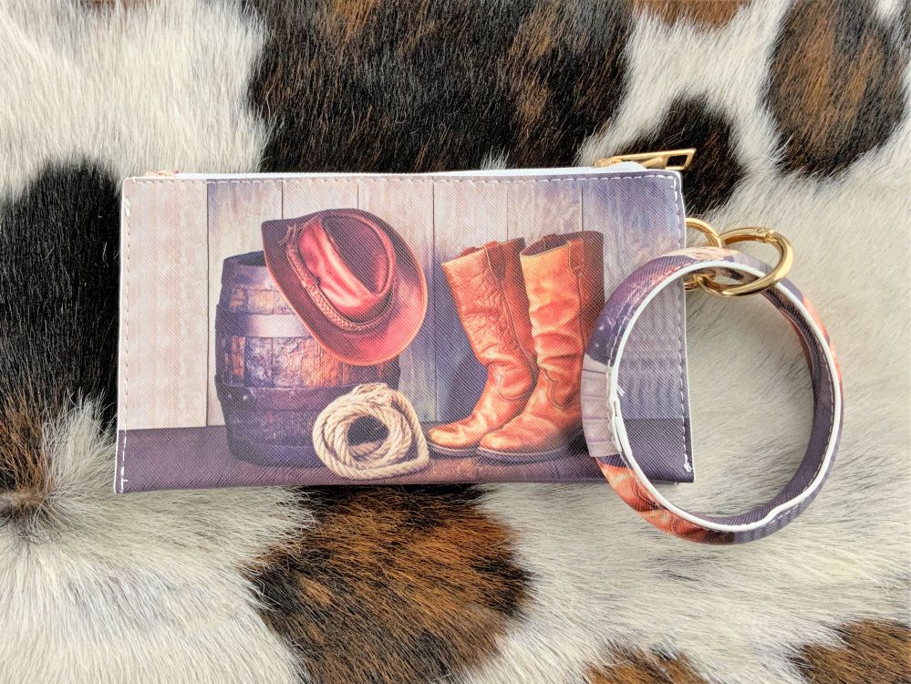 Barrel and Boots Printed Wristlet Default Shiloh