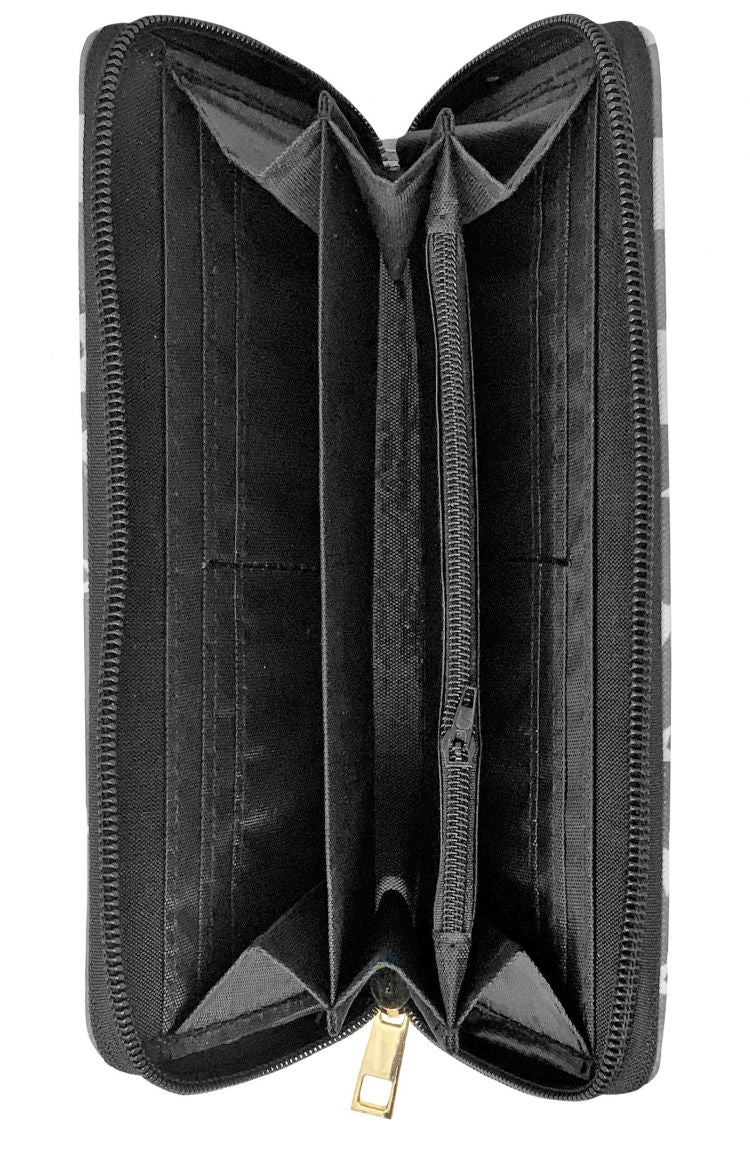 Black Horse Printed Zipper Wallet Default Shiloh