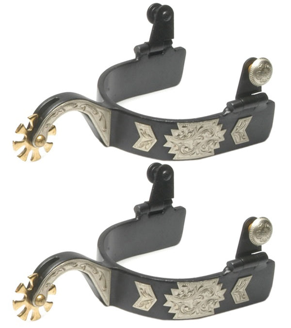 Black Steel Gooseneck Spurs Western Spurs Texan Saddles