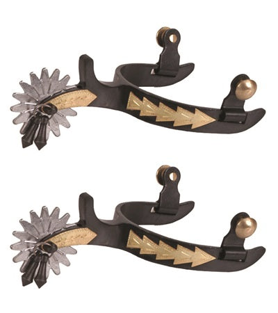 Black Steel Jingle Bob Show Spurs Western Spurs TexanSaddles.com