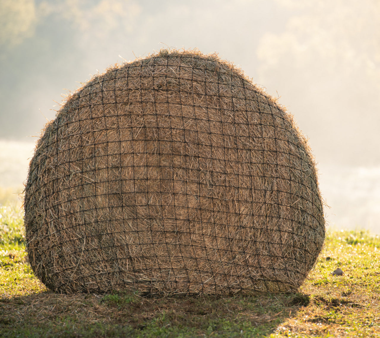 Black Texas Haynet Livestock Round Bale Hay Net