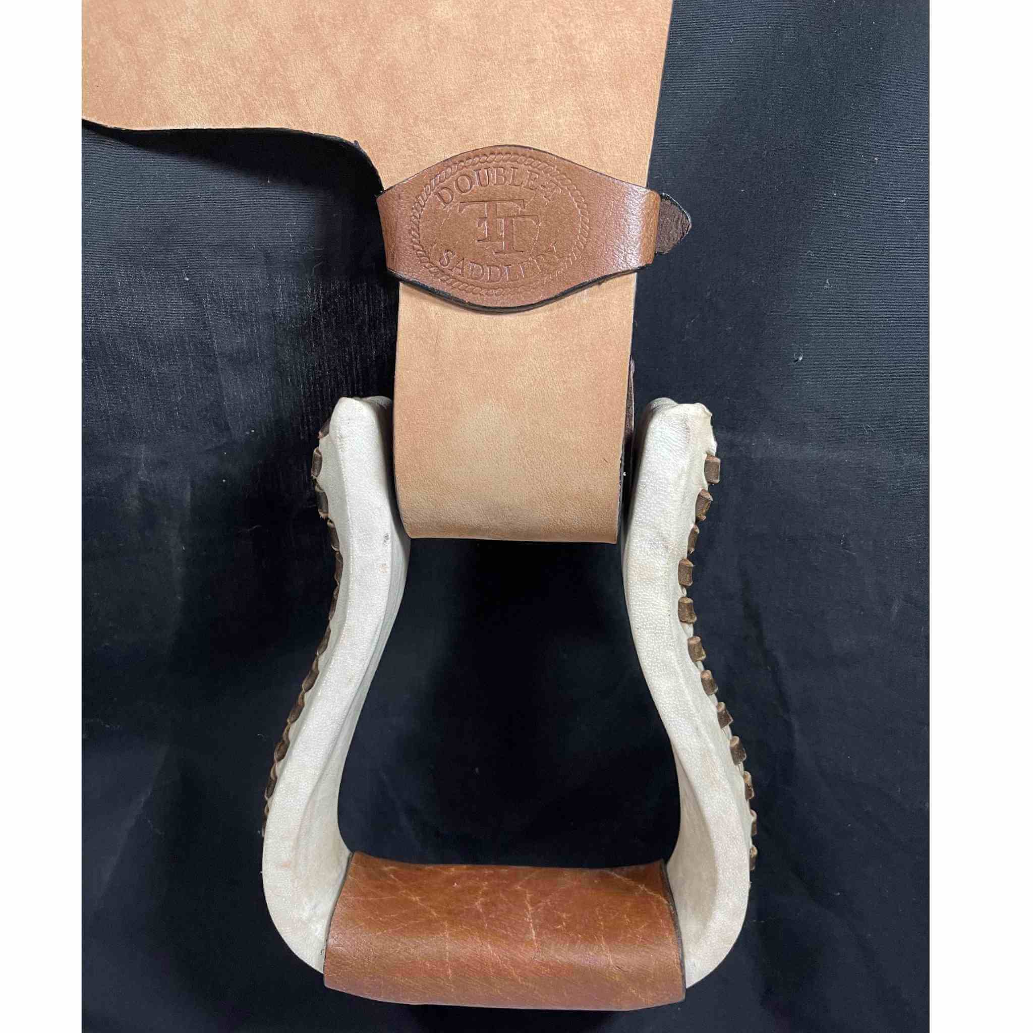CLEARANCE 16" Double T Barrel style saddle 0254 Barrel Saddle Double T