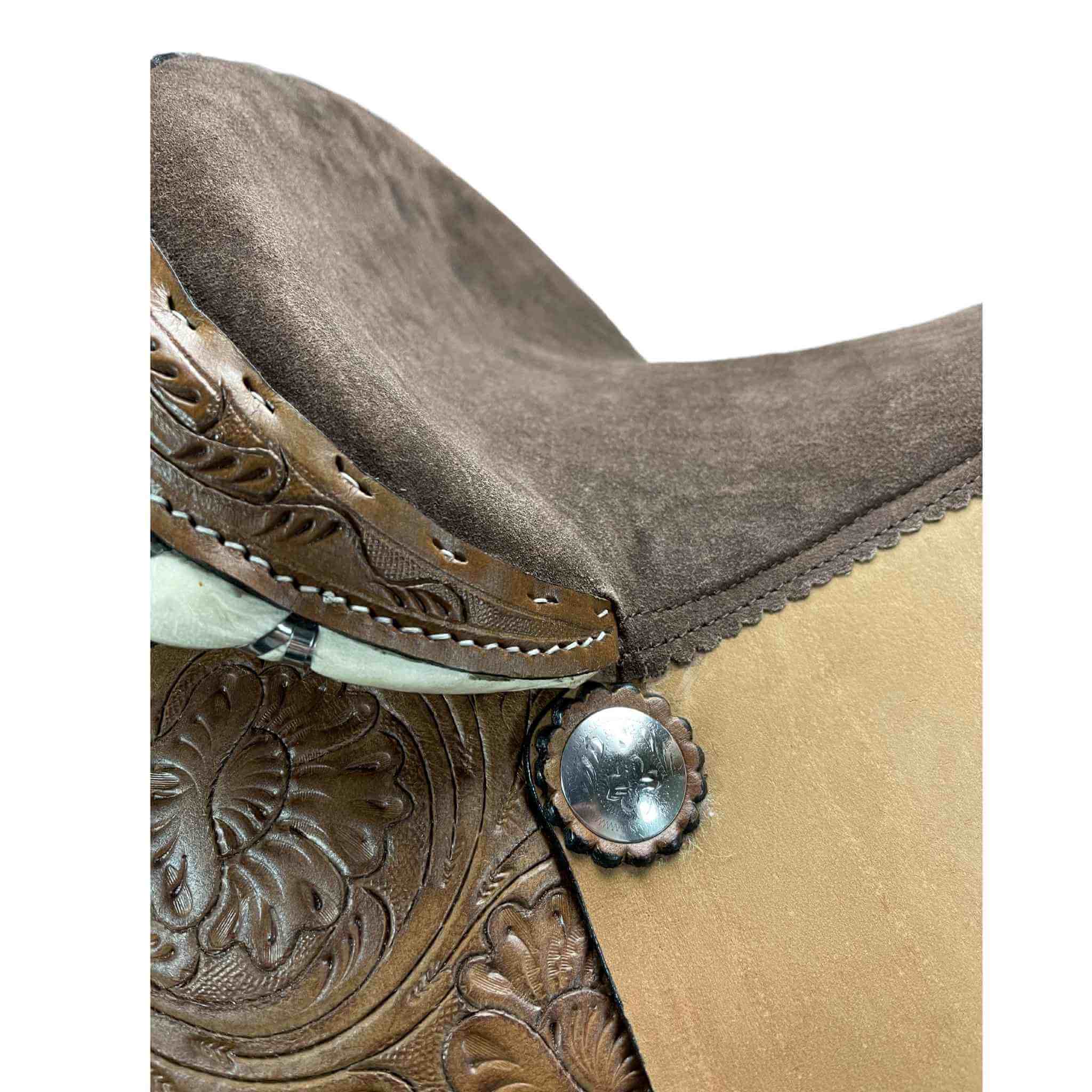 CLEARANCE 16" Double T Barrel style saddle 0254 Barrel Saddle Double T