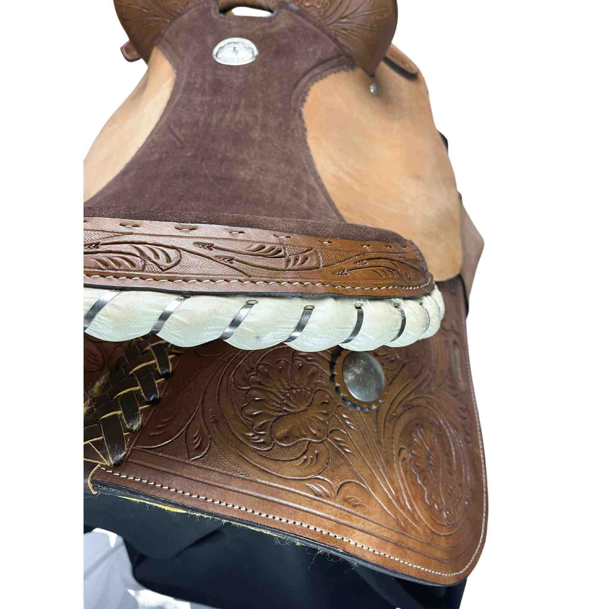 CLEARANCE 16" Double T Barrel style saddle 0254 Barrel Saddle Double T