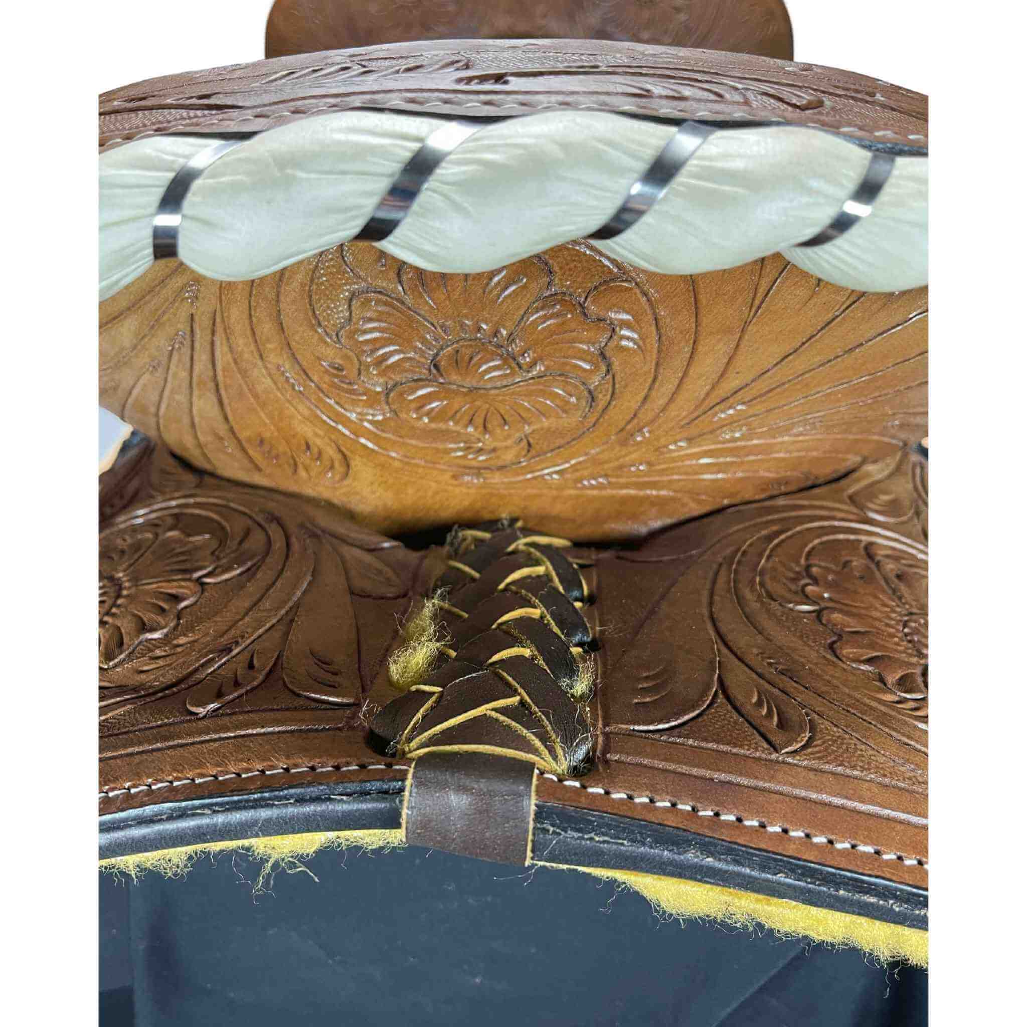 CLEARANCE 16" Double T Barrel style saddle 0254 Barrel Saddle Double T