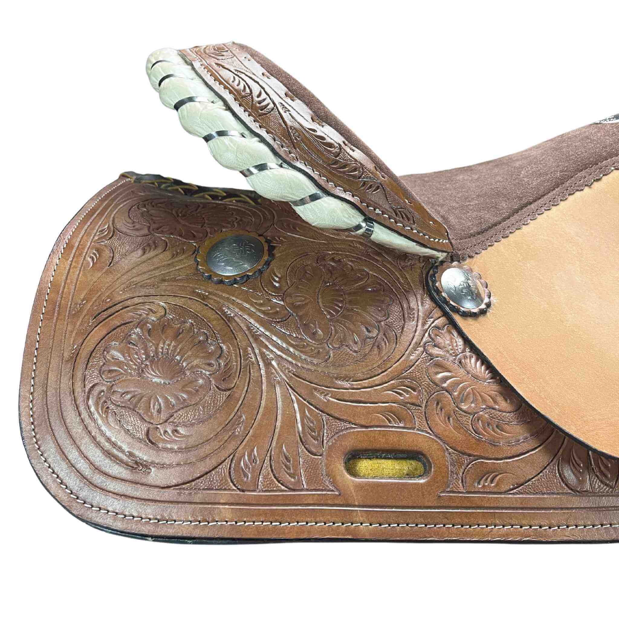 CLEARANCE 16" Double T Barrel style saddle 0254 Barrel Saddle Double T