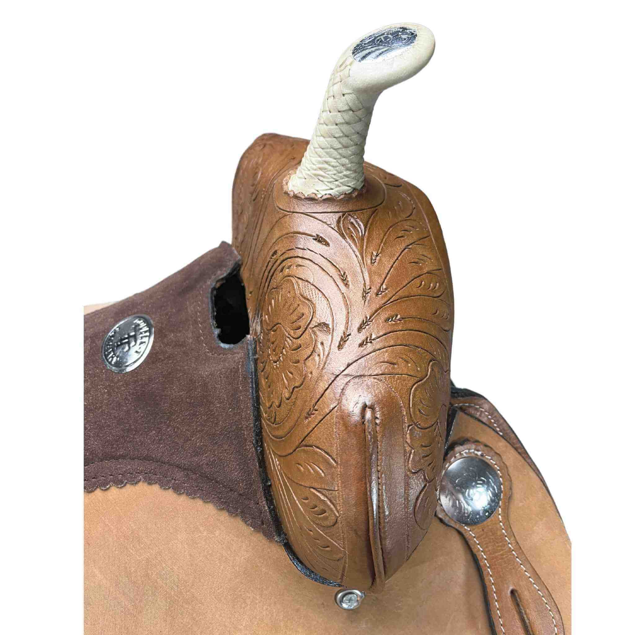 CLEARANCE 16" Double T Barrel style saddle 0254 Barrel Saddle Double T