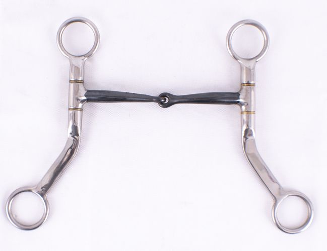 CR983: Reinsman smooth mouth 2 piece with flat shanks Bits Showman Saddles and Tack