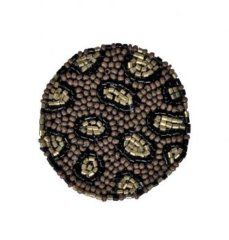 Cheetah print beaded Pop Up Phone Grip with Stand- features a western design