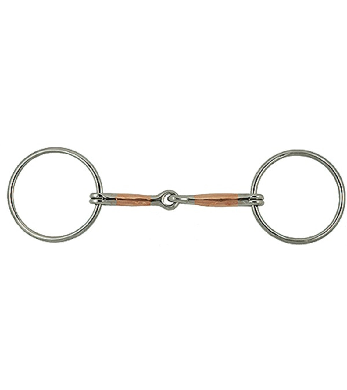 Copper Inlaid Ring Snaffle Bit-TexanSaddles.com