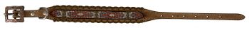 DC-34: Showman Couture ™ Genuine leather dog collar with beaded inlay Primary Showman