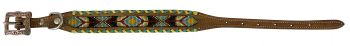 DC-40: Showman Couture ™ Genuine leather dog collar with beaded inlay Primary Showman