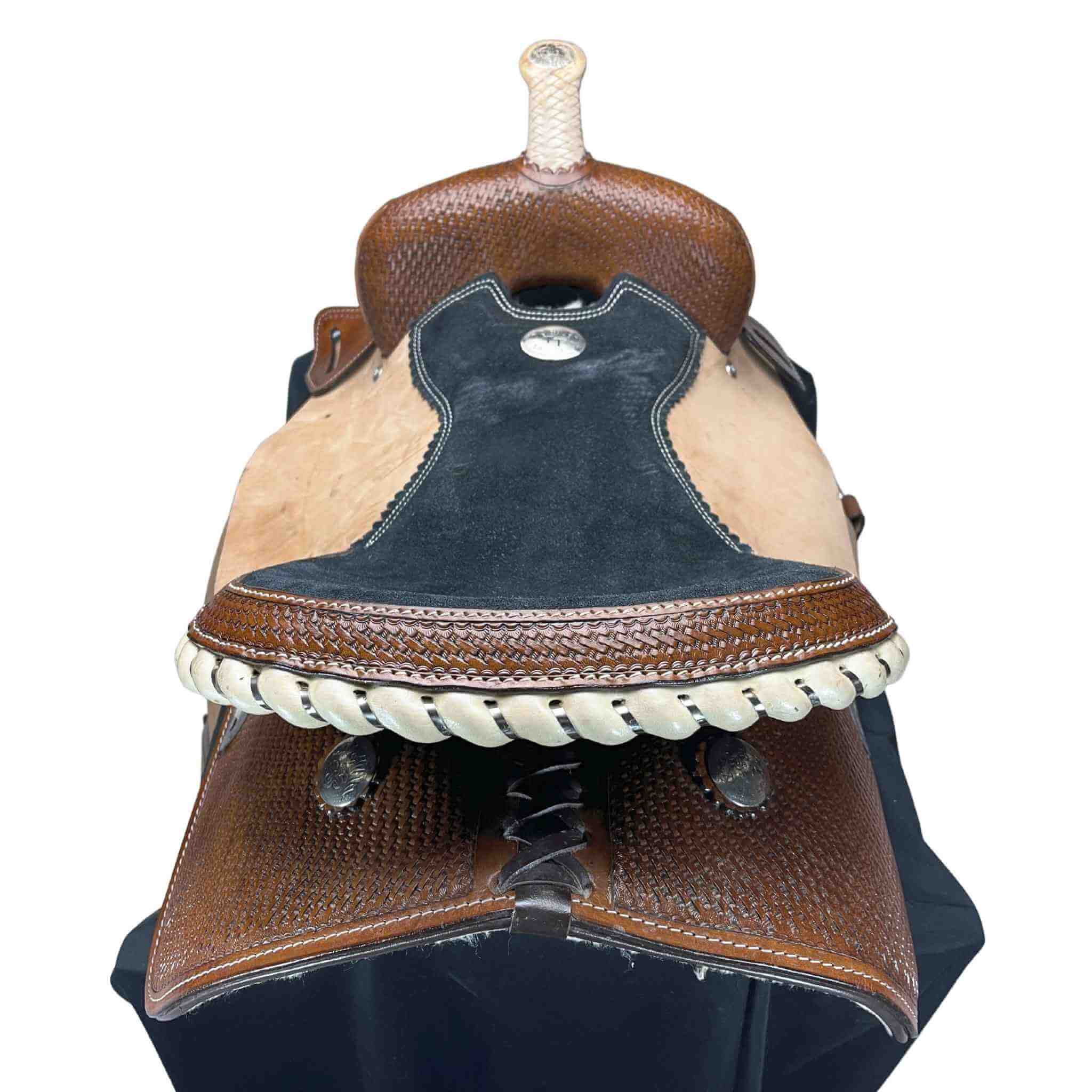 Double T Barrel Saddle W/ Matching Headstall & Breast Collar 7654 Saddle Set Double T
