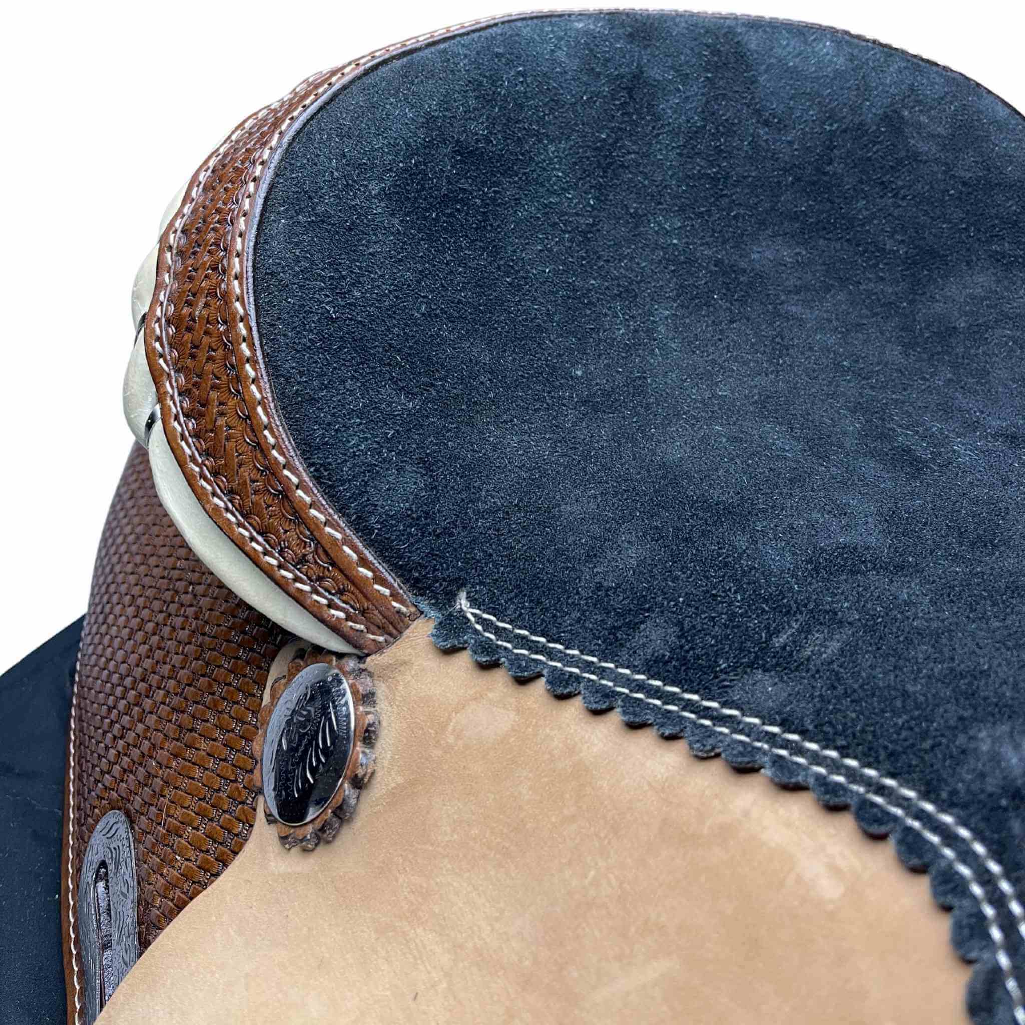 Double T Barrel Saddle W/ Matching Headstall & Breast Collar 7654 Saddle Set Double T
