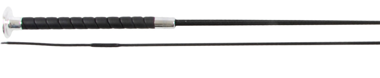 Dressage Whip 39" Black Chrome Plated Cap-TexanSaddles.com