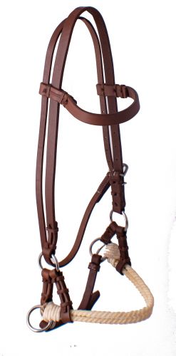 EE-5084: Showman ® Oiled Harness leather side pull Primary Showman