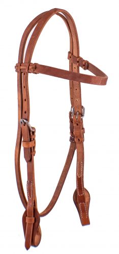 EE-5085: Showman ® Browband Harness Leather headstall with quick change bit loops Primary Showman