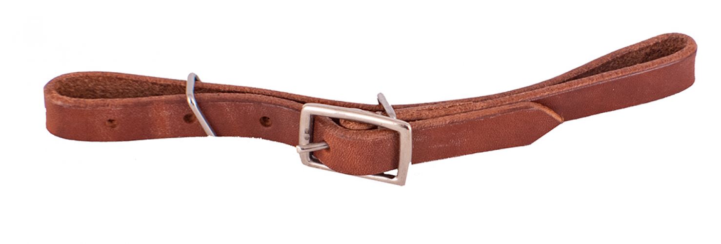 EE-5093: Showman ® Harness leather fully adjustable all leather curb strap Bits Showman