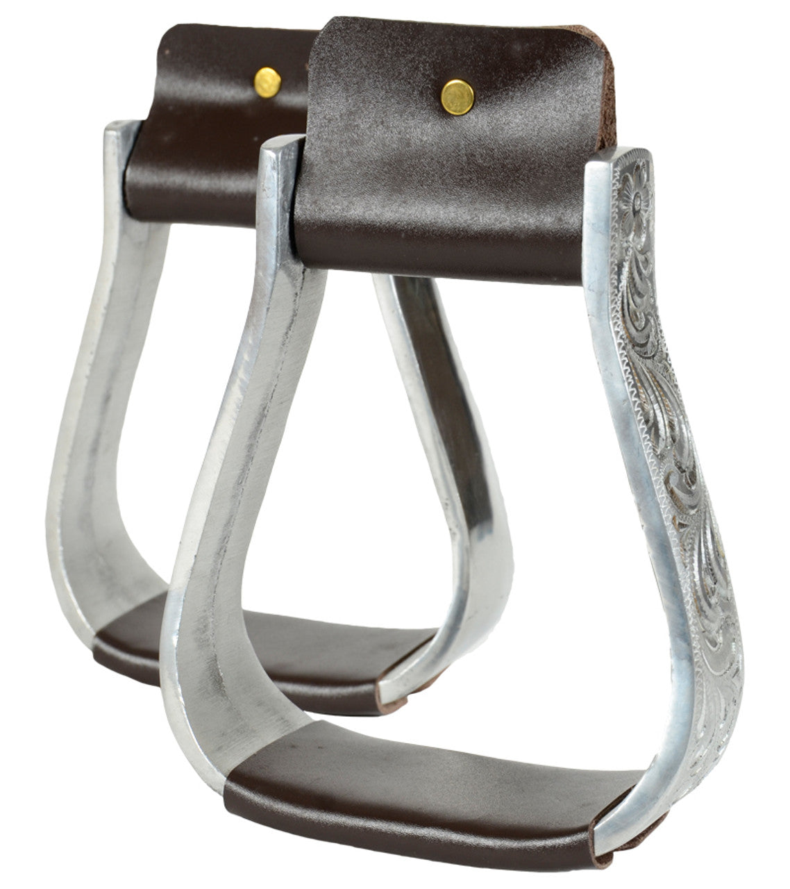 Engraved Aluminum Stirrups-TexanSaddles.com