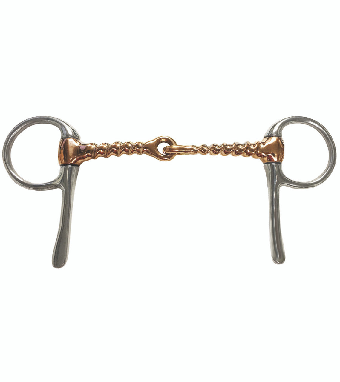 Half Cheek Copper Corkscrew Jointed Snaffle Bit-TexanSaddles.com